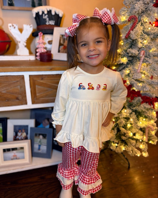 CHRISTMAS MUST BE COMING GIRL PANT SET