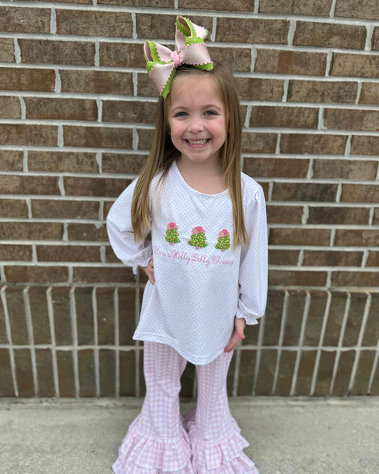 HOLLY DOLLY CHRISTMAS GIRL PANT SET