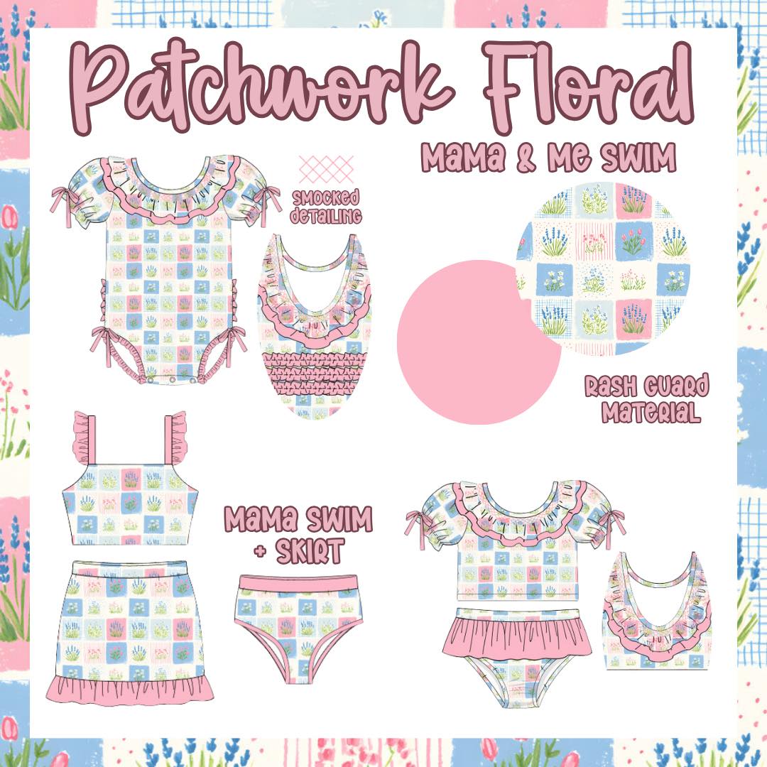 PATCHWORK FLORAL 1PC SWIM
