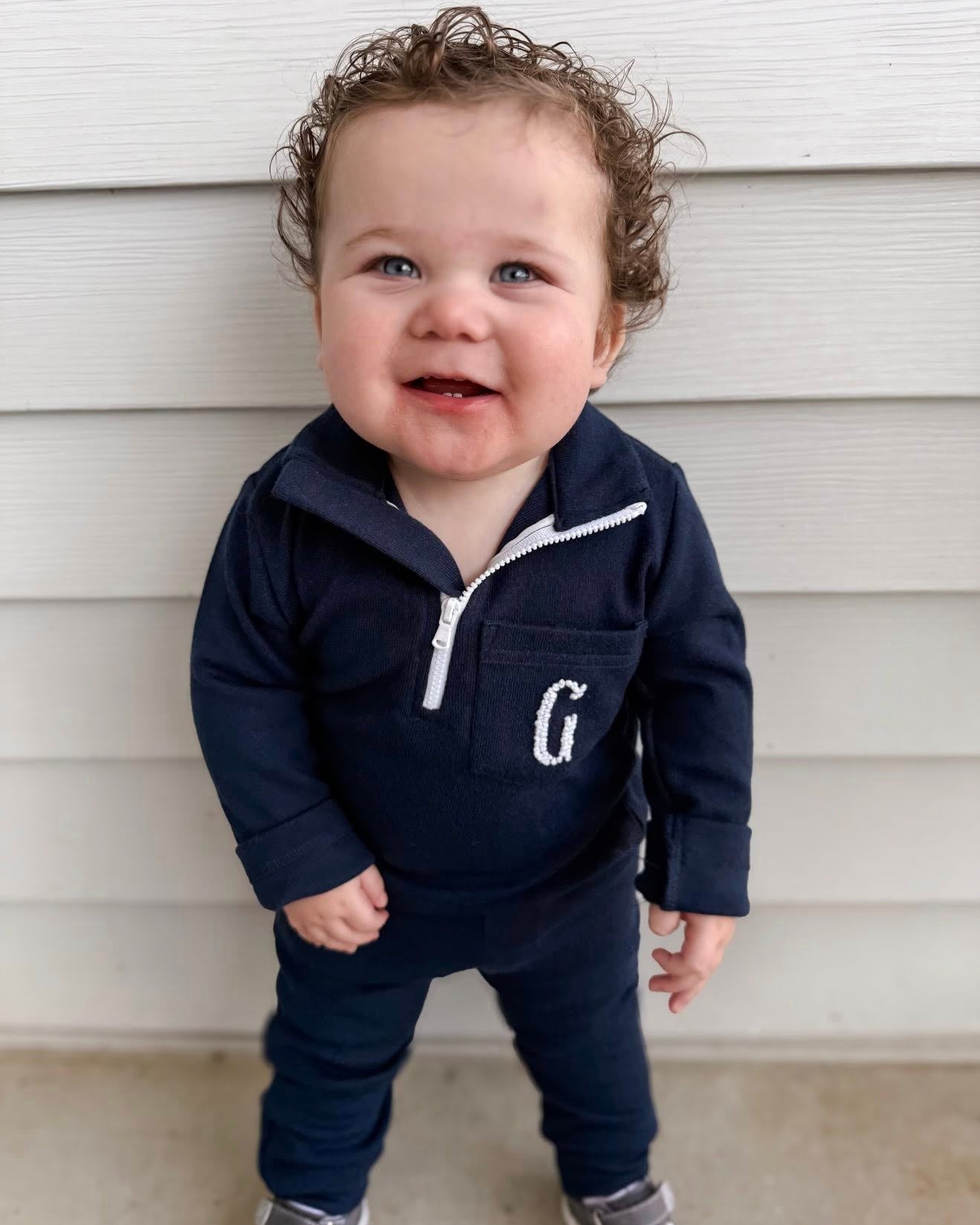 NAVY CARDIGAN JOGGER SET