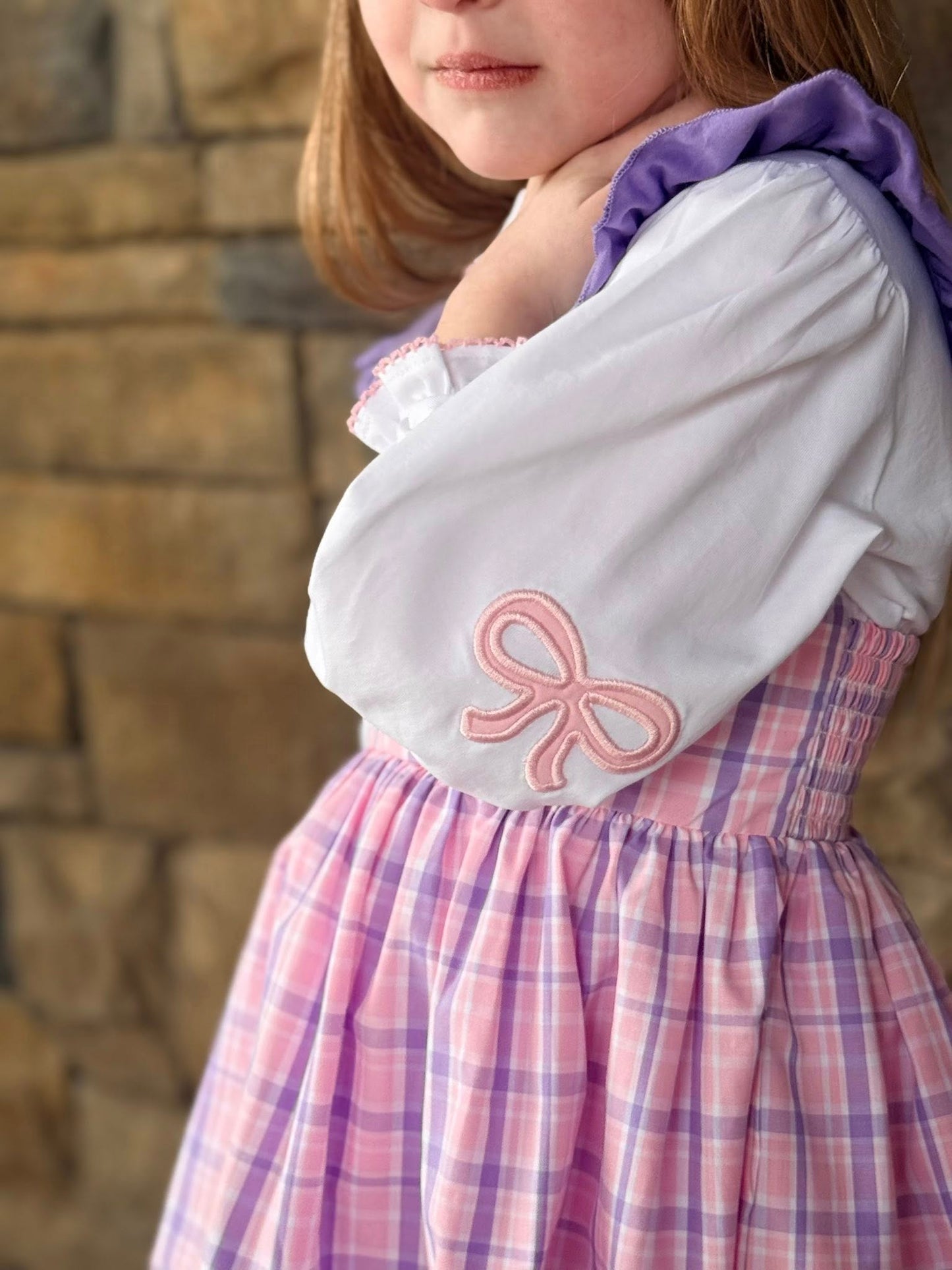 PINK & LAVENDER PLAID DRESS