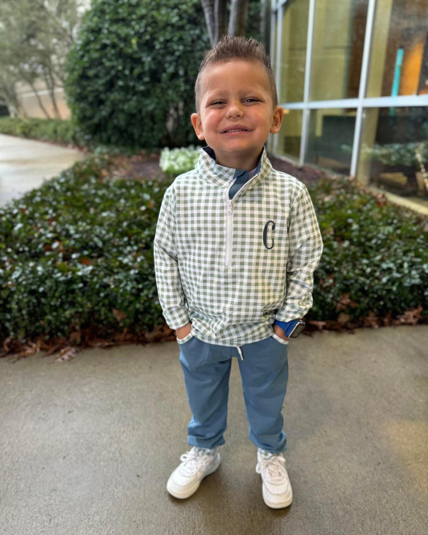 WINTER JOGGER SETS BOYS GREEN/BLUE