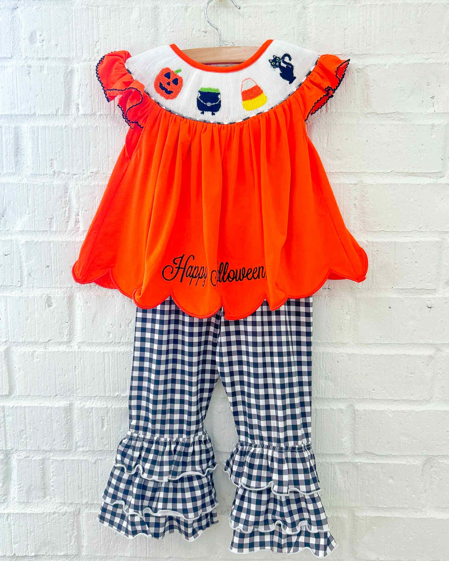 HAPPY HALLOWEEN GIRL PANT SET