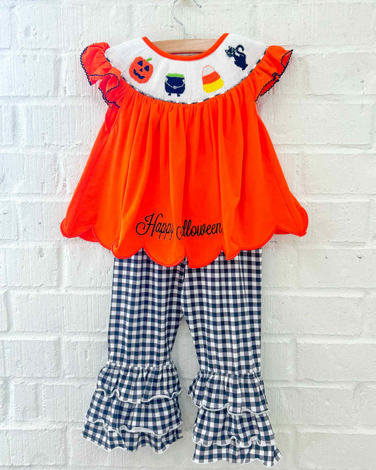 HAPPY HALLOWEEN GIRL PANT SET