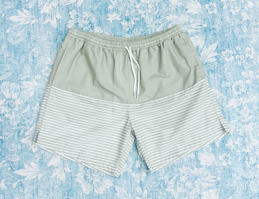 SUTTON FLORAL & STRIPES SWIM DAD TRUNKS