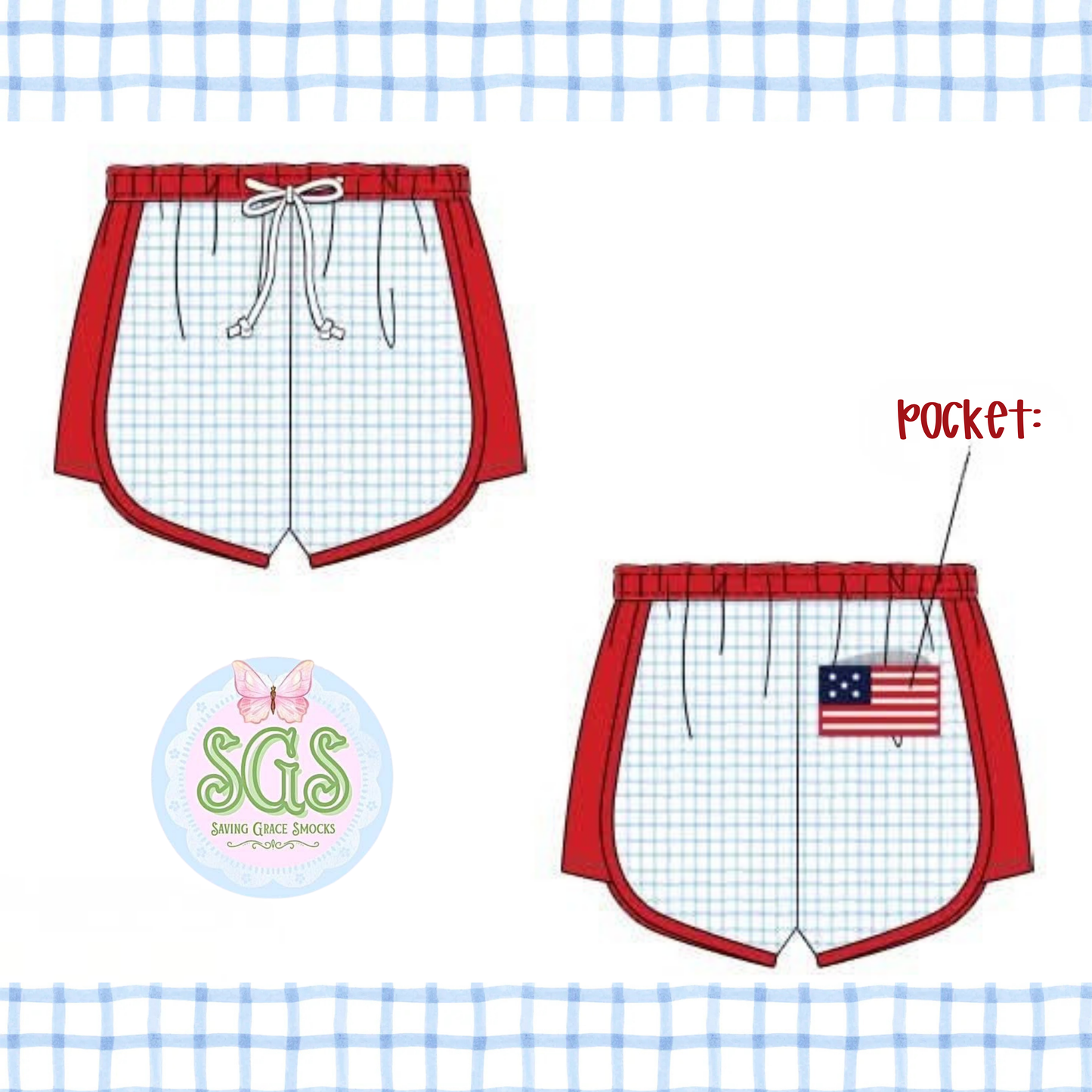 BOYS SWEET LAND OF LIBERTY SWIM TRUNKS