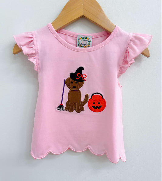 GIRL HALLOWEEN SHIRT ONLY- PUPPY