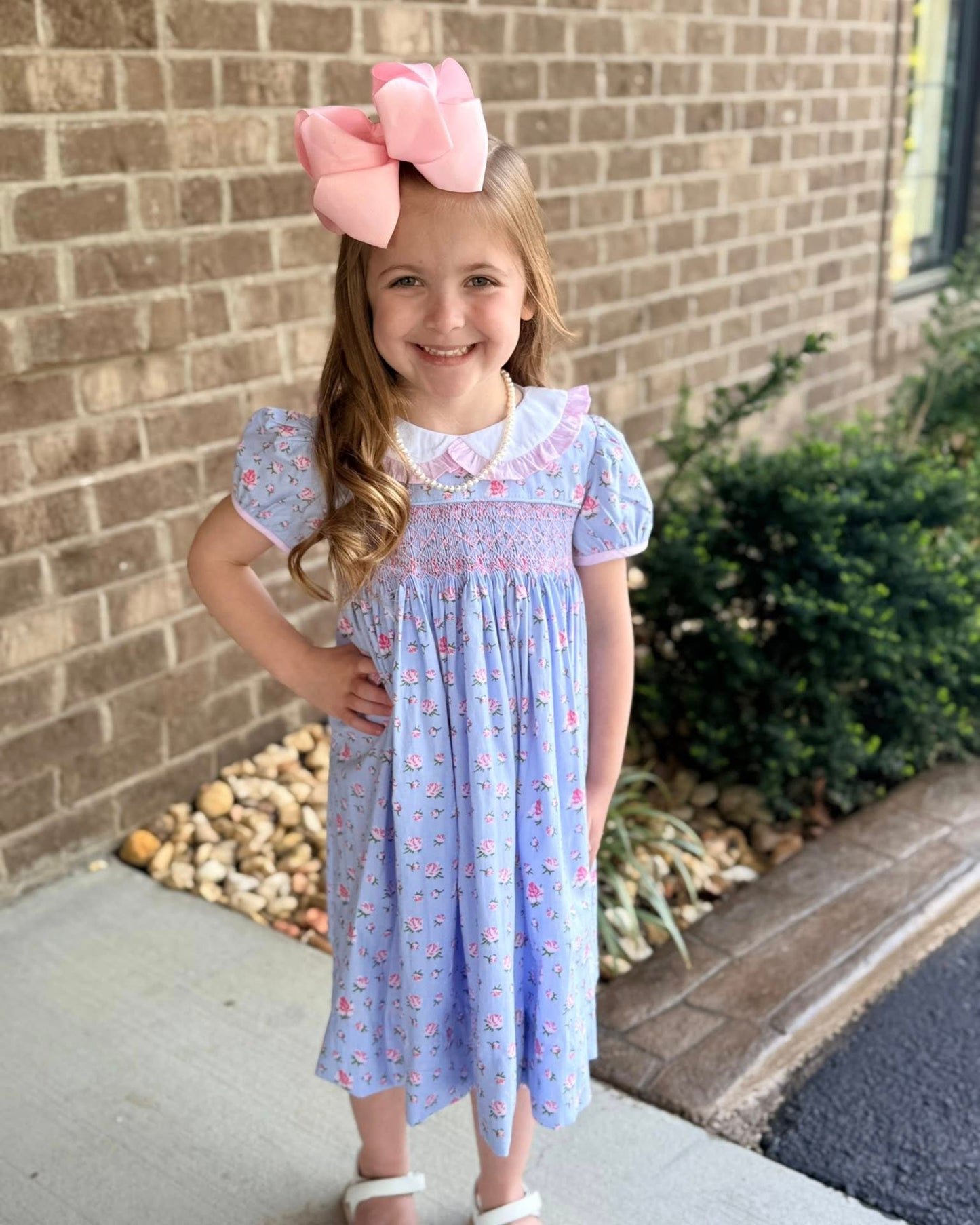 RUTH FLORAL GEO SMOCK DRESS