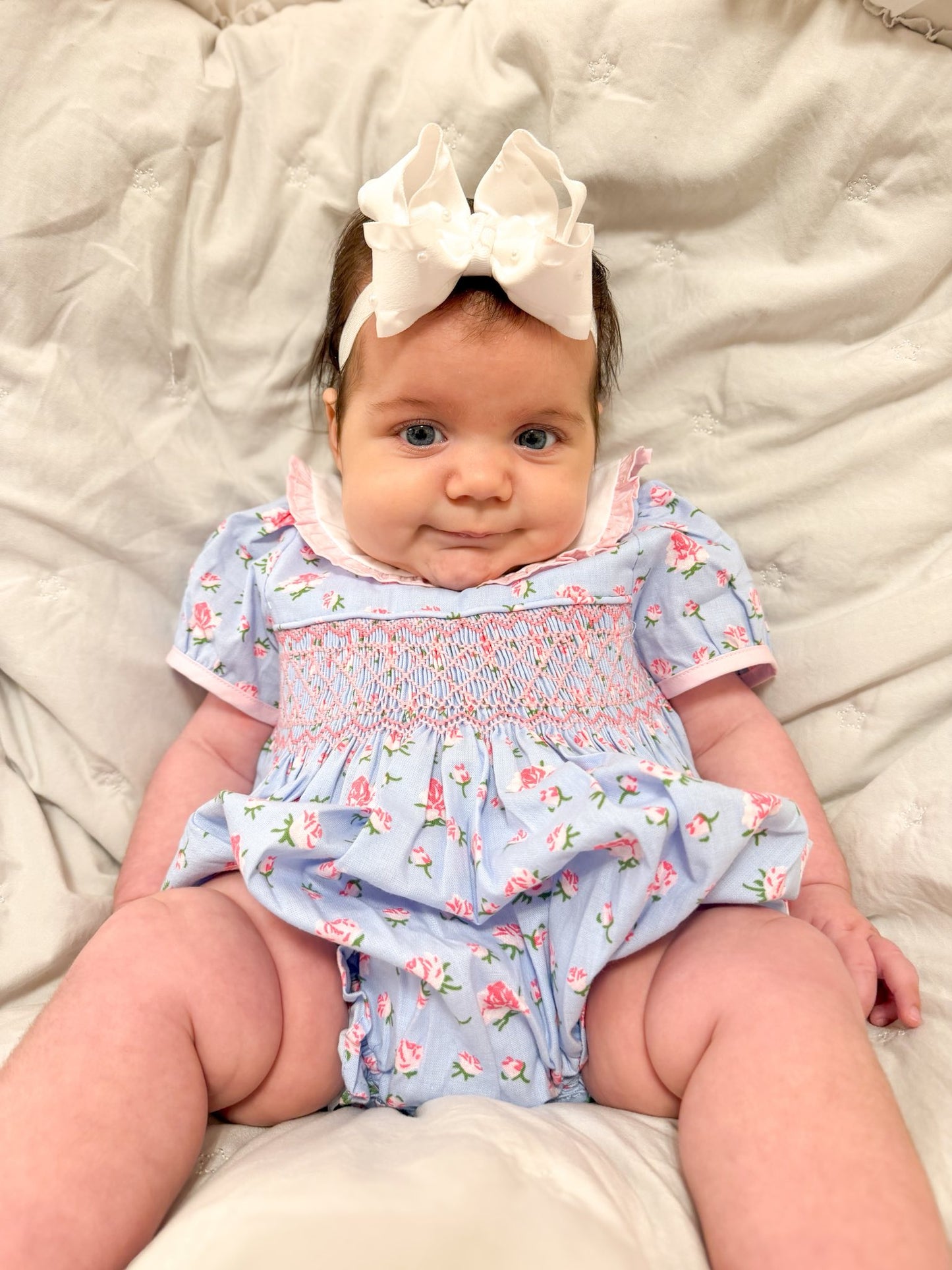 RUTH FLORAL GEO SMOCK GIRL BUBBLE