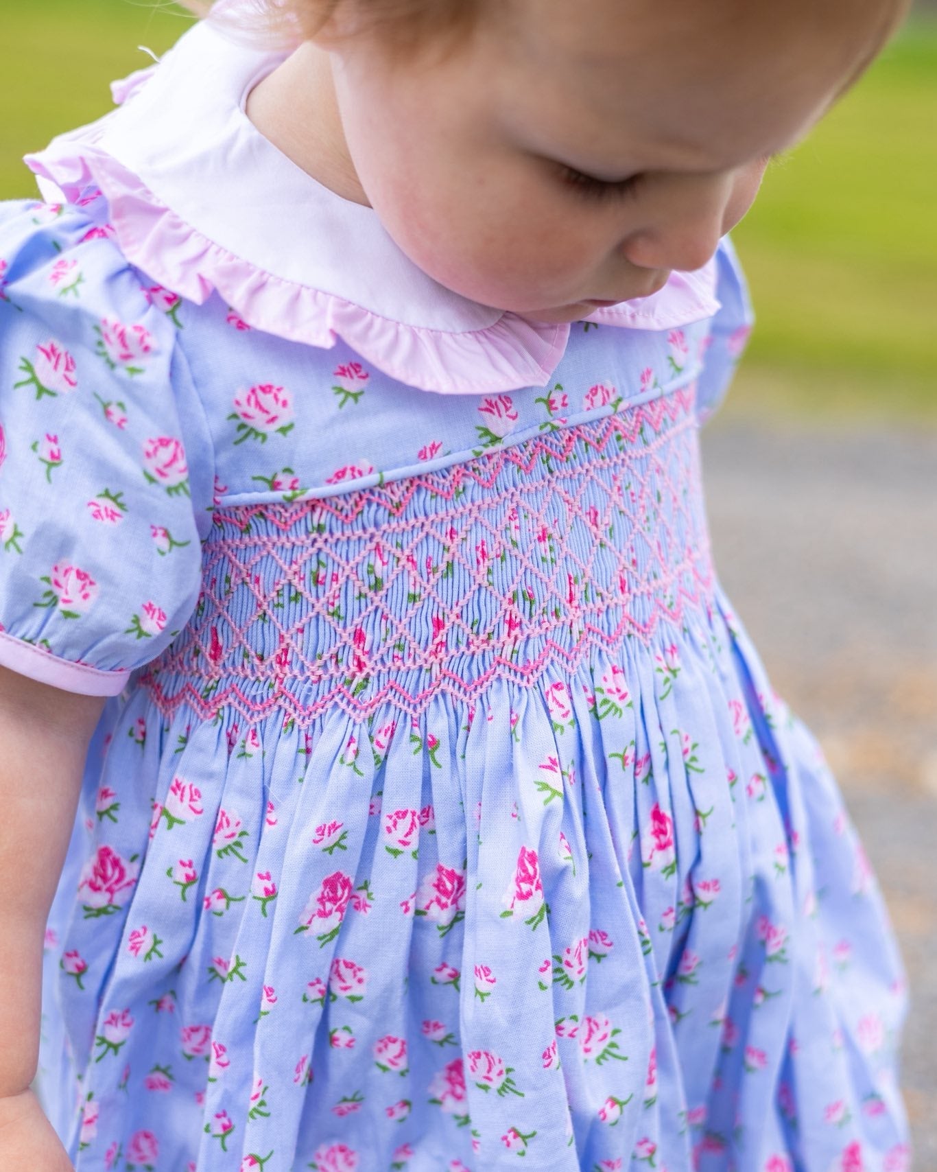 RUTH FLORAL GEO SMOCK GIRL BUBBLE