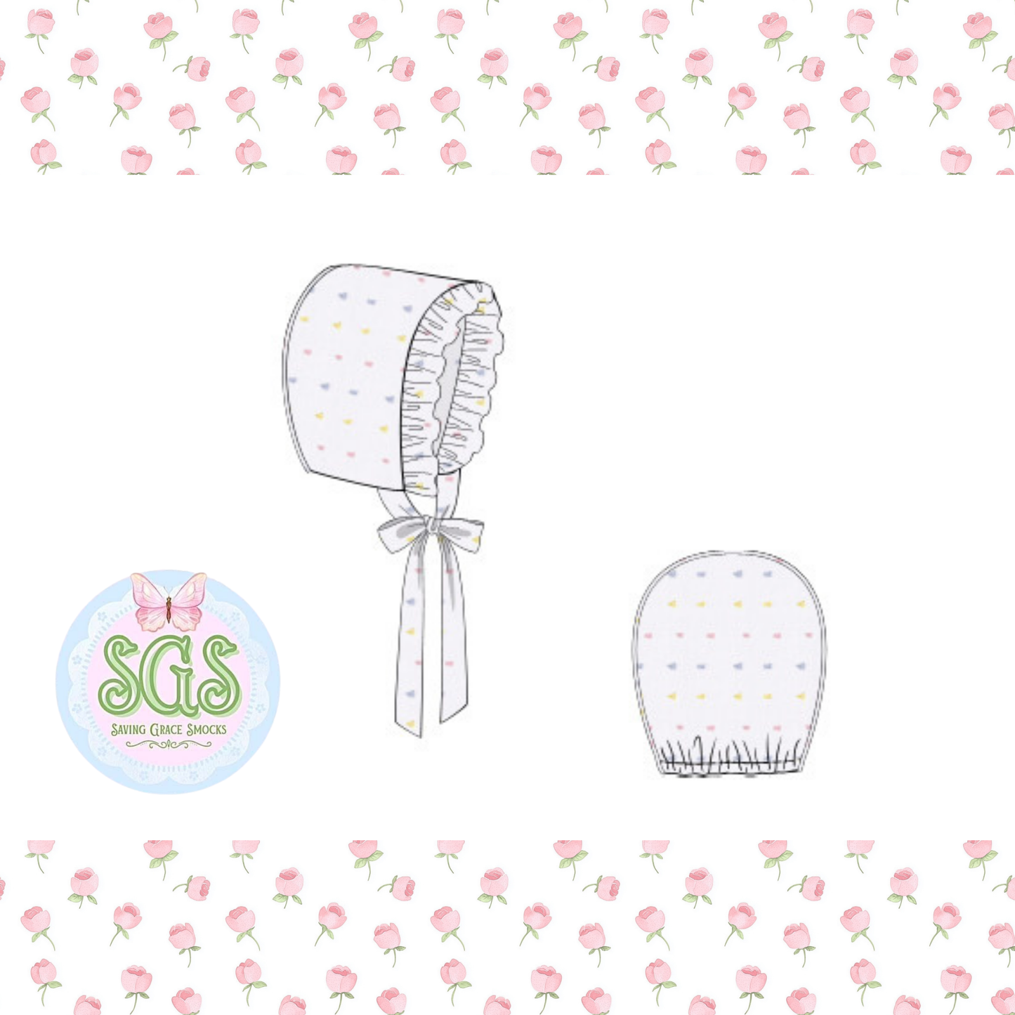 GIRLS SWISS DOT CELEBRATION BONNET