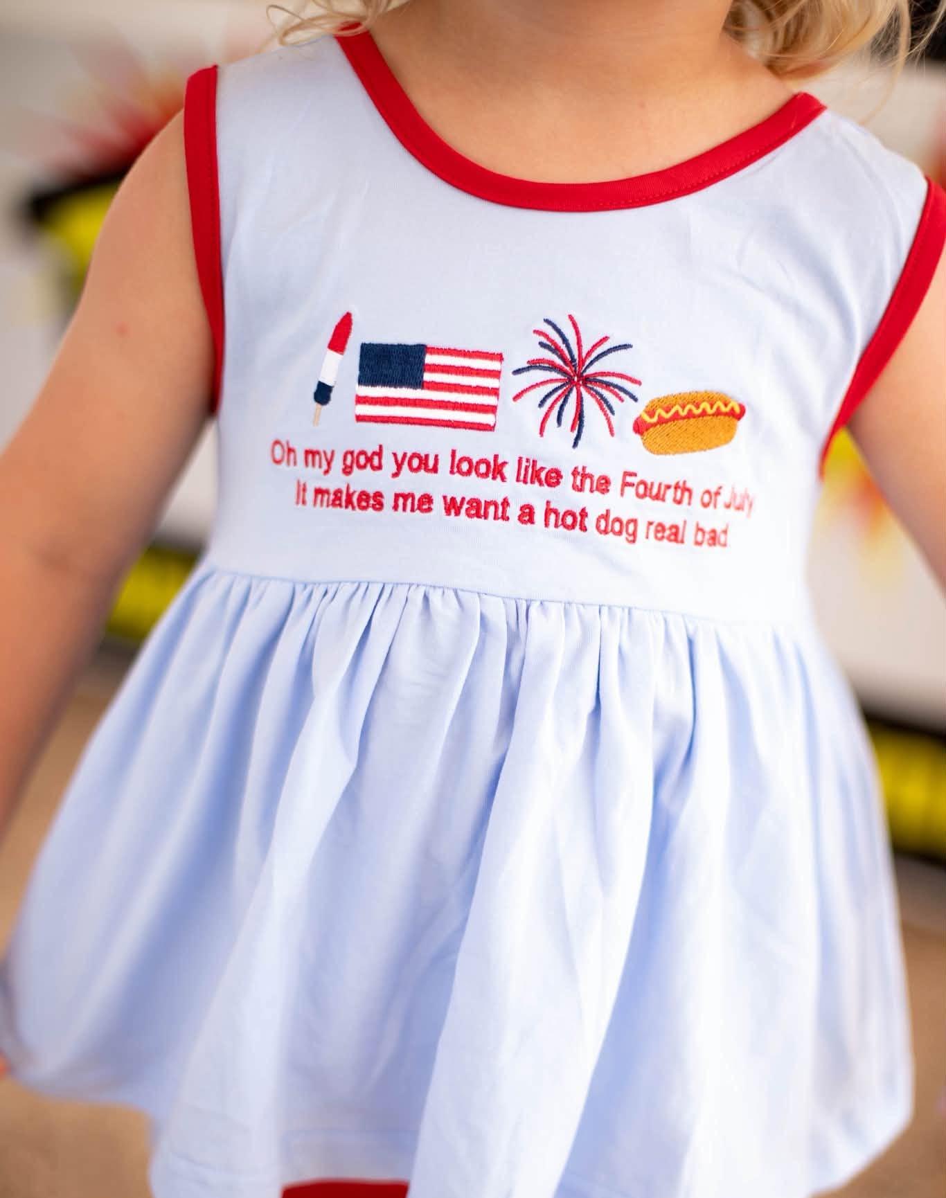 GIRLS YOU LOOK LIKE THE 4TH OF JULY BLOOMER SET