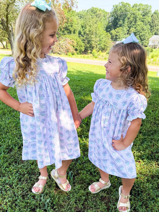 GIRLS LOTUS BOW DRESS