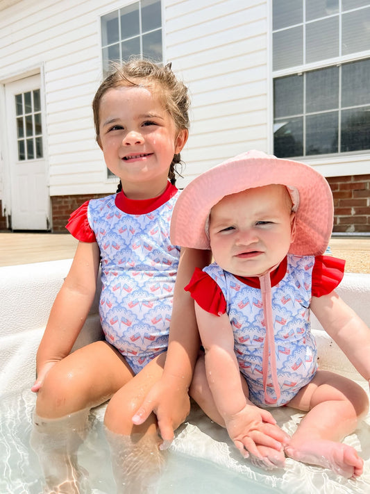 GIRLS SWEET LAND OF LIBERTY 1PC SWIMSUIT