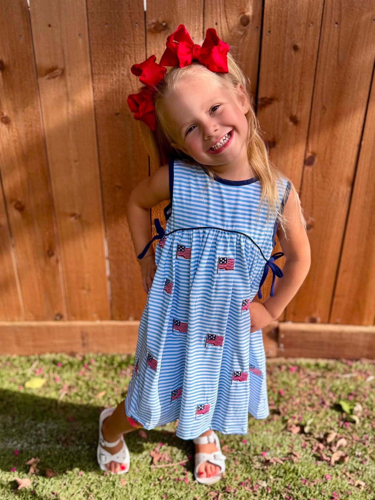GIRLS LET FREEDOM RING DRESS