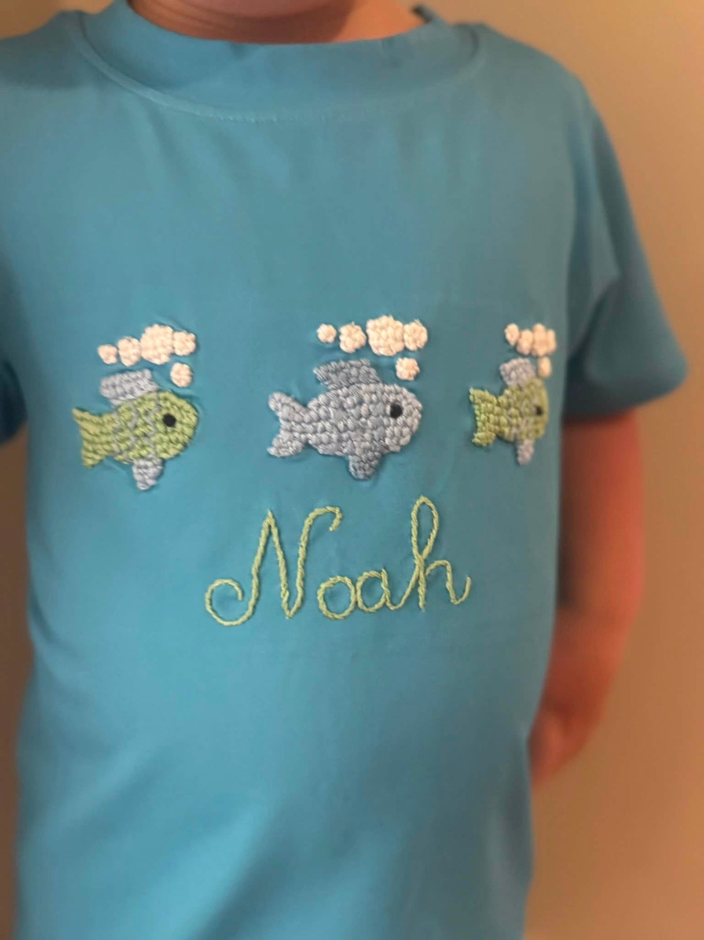 BOYS CROCHET FISH SHORTIE SET