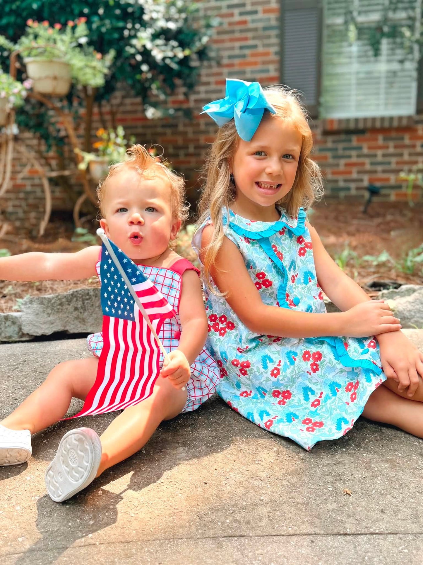 GIRLS PATRIOTIC PETALS DRESS