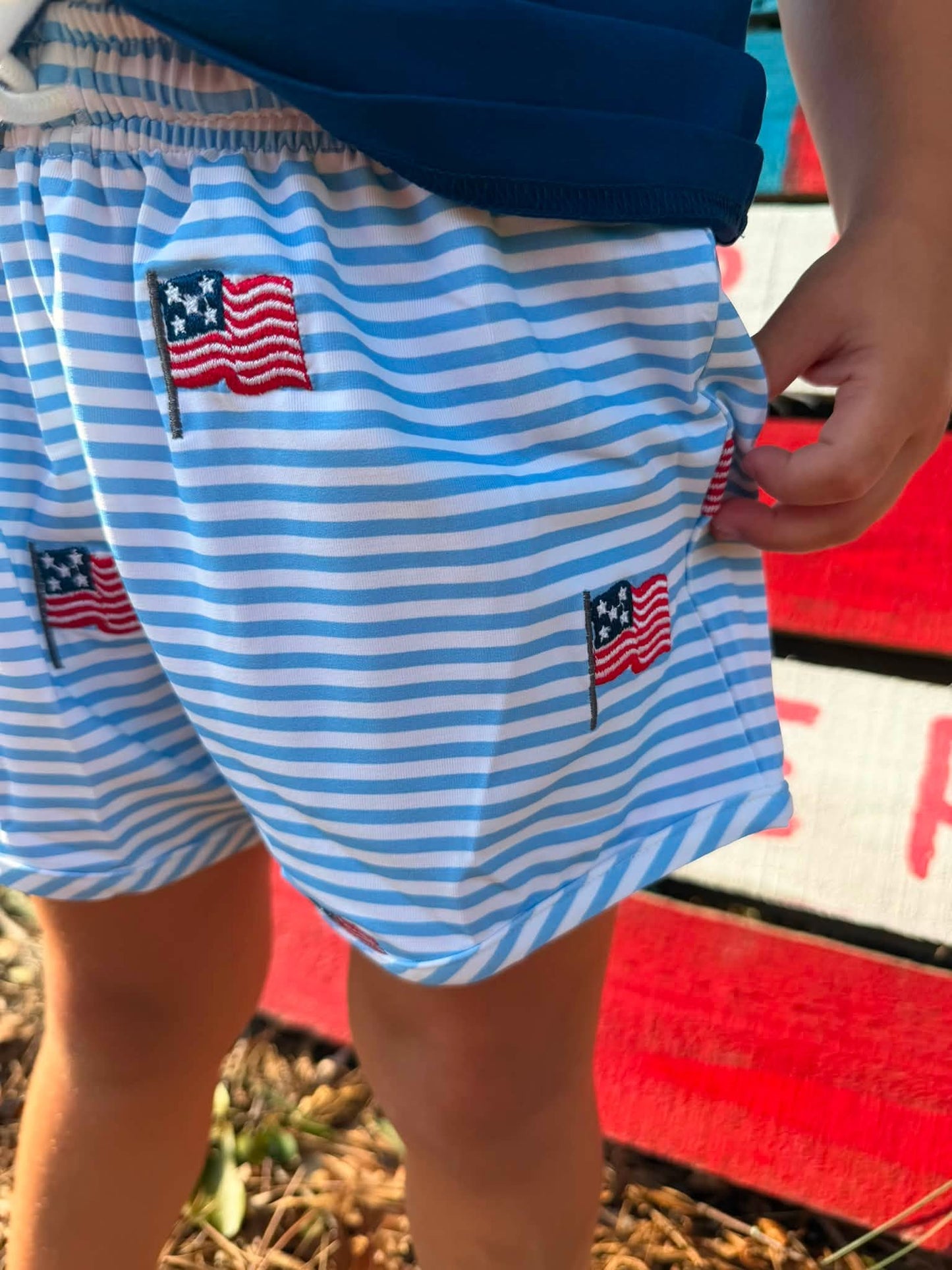 BOYS LET FREEDOM RING SHORTIE SET