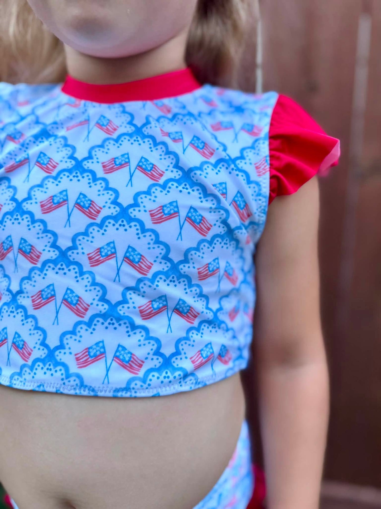 GIRLS SWEET LAND OF LIBERTY 2PC SWIMSUIT