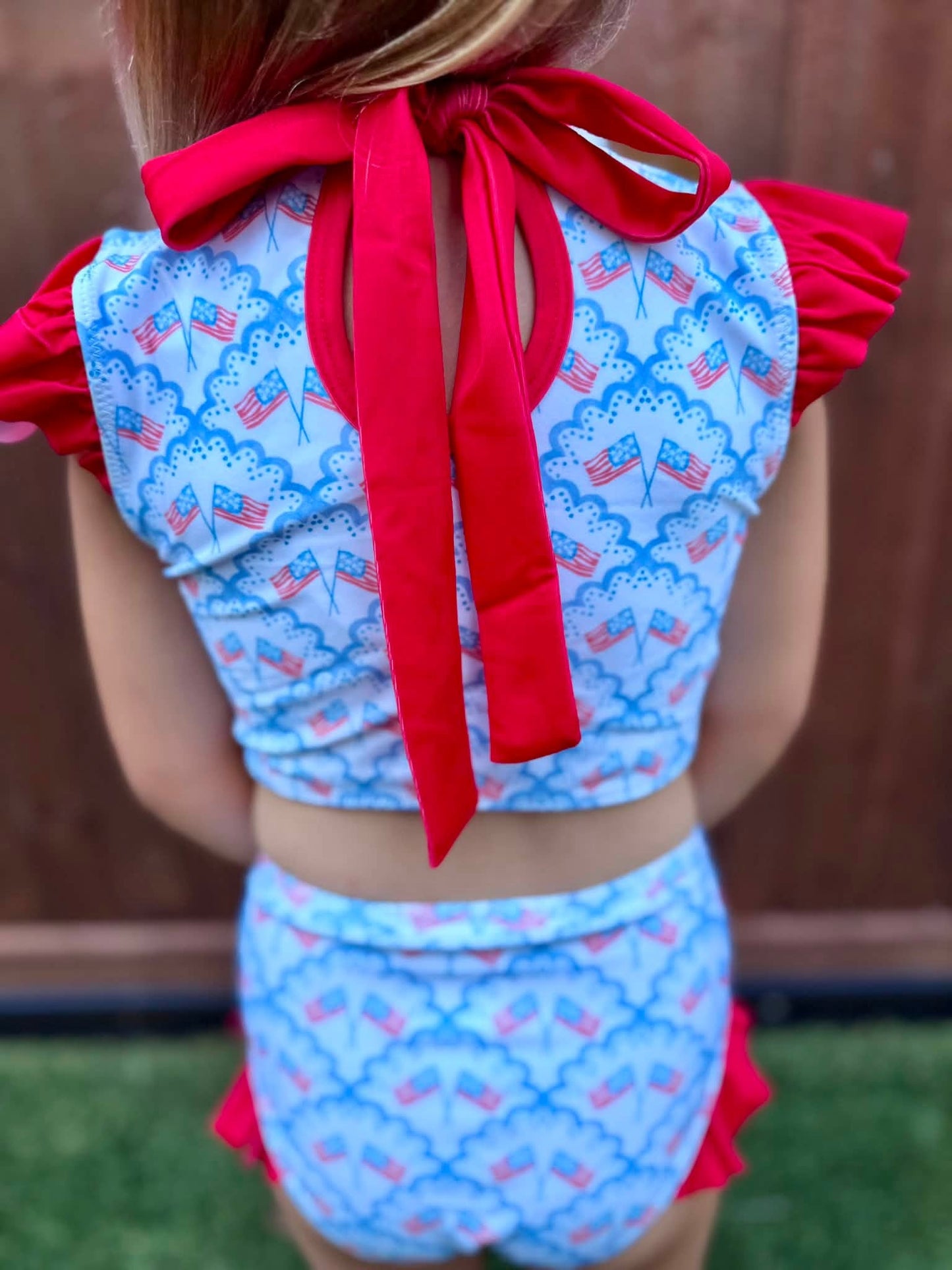 GIRLS SWEET LAND OF LIBERTY 2PC SWIMSUIT