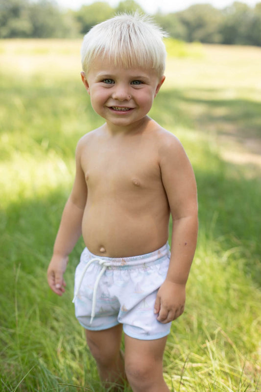 BOYS COME SAIL AWAY SHORTIE TRUNKS