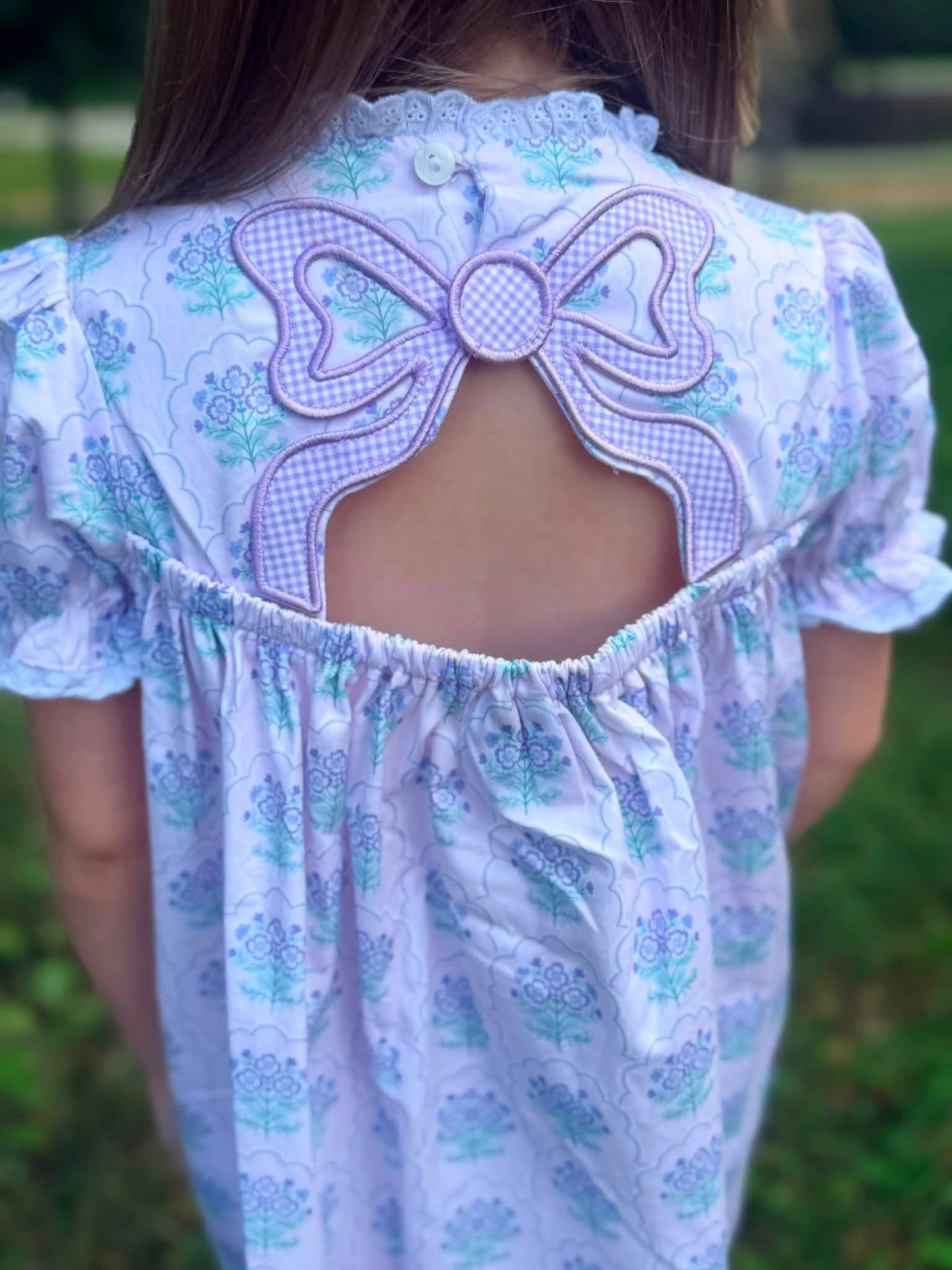 GIRLS LOTUS BOW DRESS