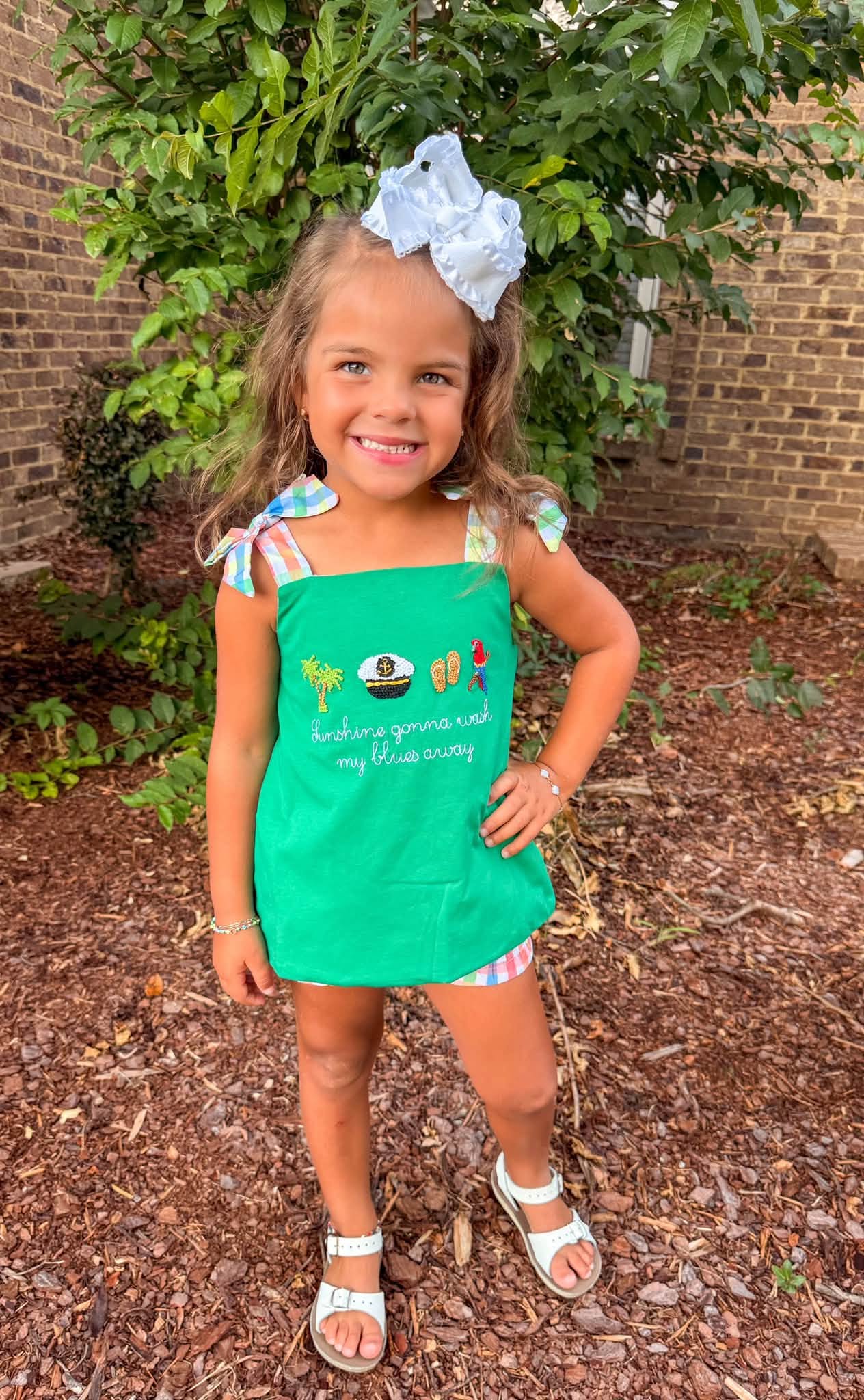 GIRLS CHEESEBURGER IN PARADISE BLOOMER SET