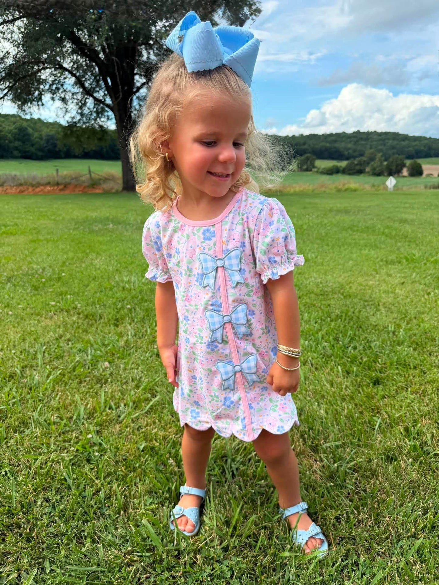 GIRLS HONEY BLOSSOMS BOWS DRESS