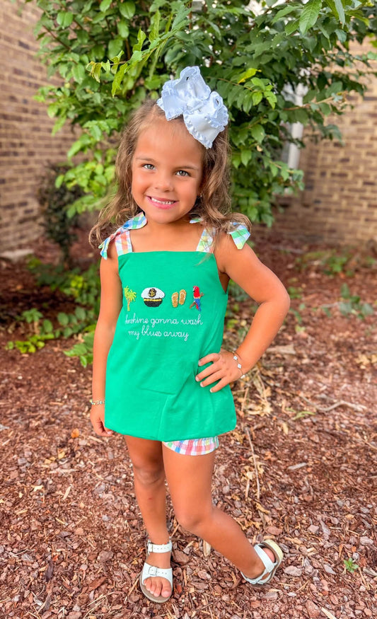GIRLS CHEESEBURGER IN PARADISE BLOOMER SET