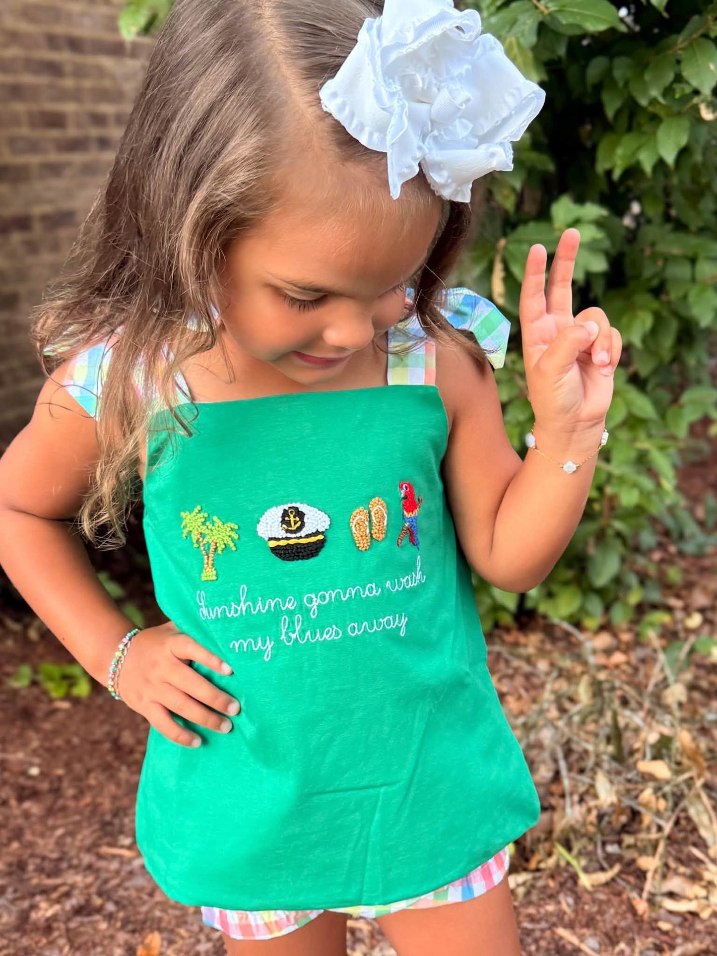 GIRLS CHEESEBURGER IN PARADISE BLOOMER SET