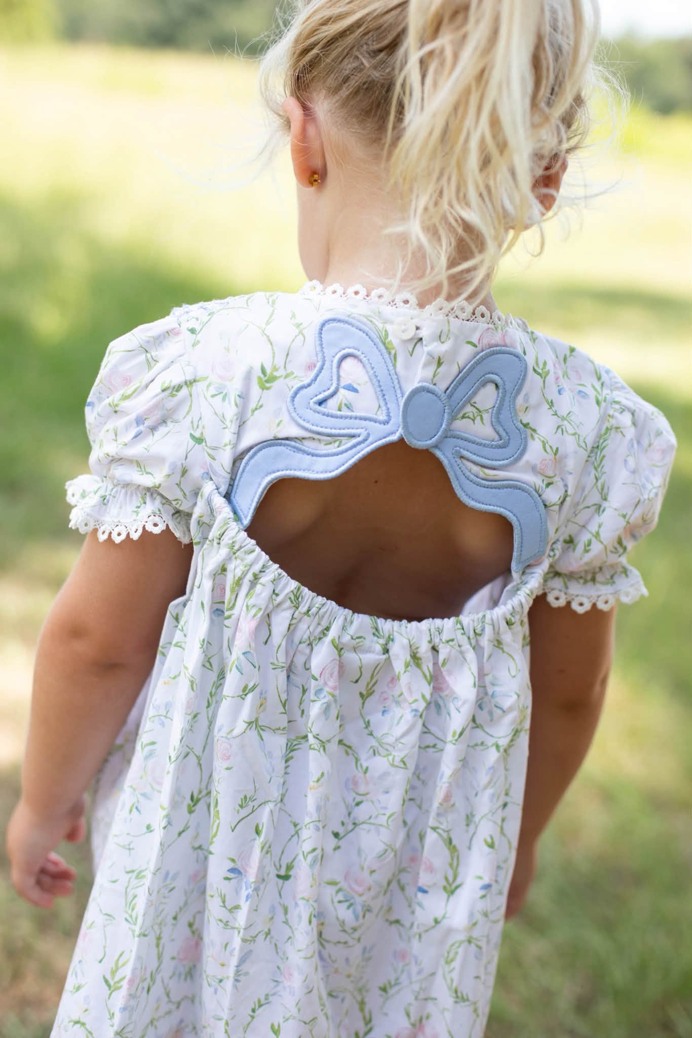 GIRLS PASTEL HONEYCOMB PEARL DRESS