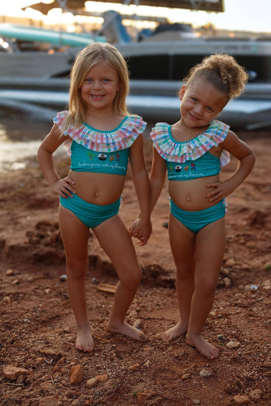 GIRLS CHEESEBURGER IN PARADISE 2PC SWIMSUIT
