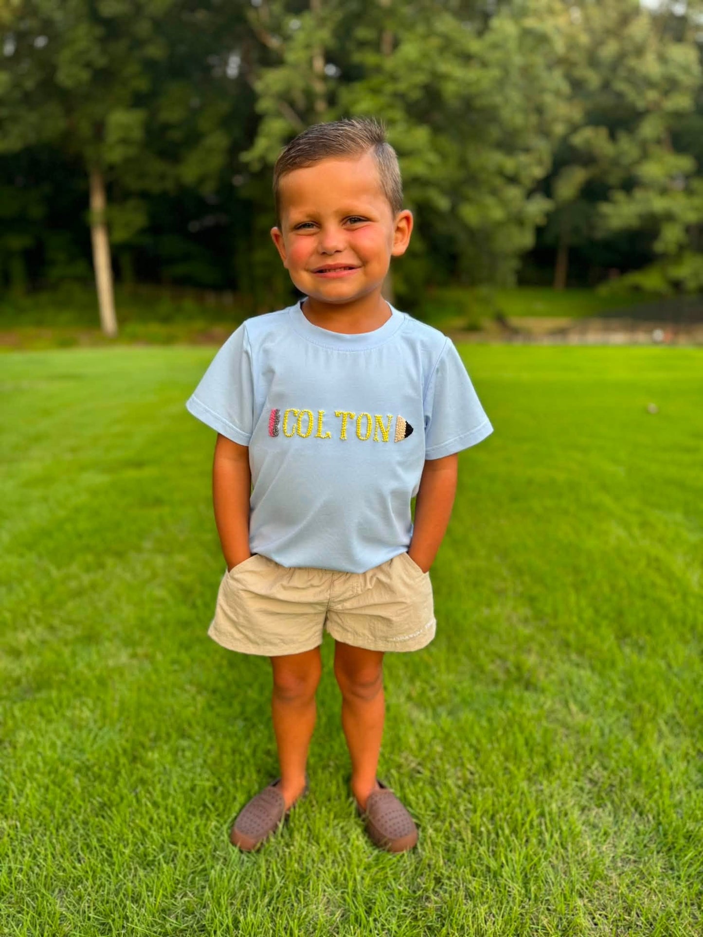 BOY FRENCH KNOT CLASS IN SESSION SHIRT ONLY