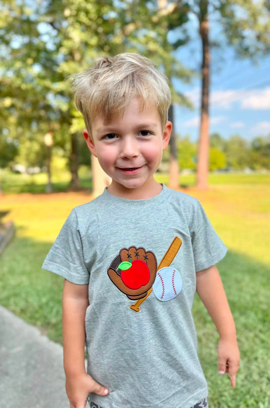 BOY BASEBALL APPLIQUE SHIRT