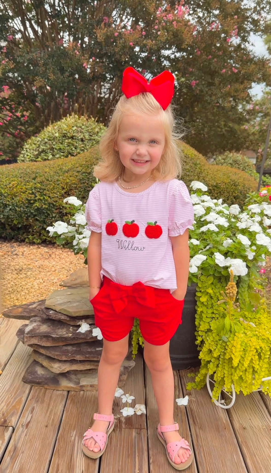 GIRL RED KNIT SHORTIES