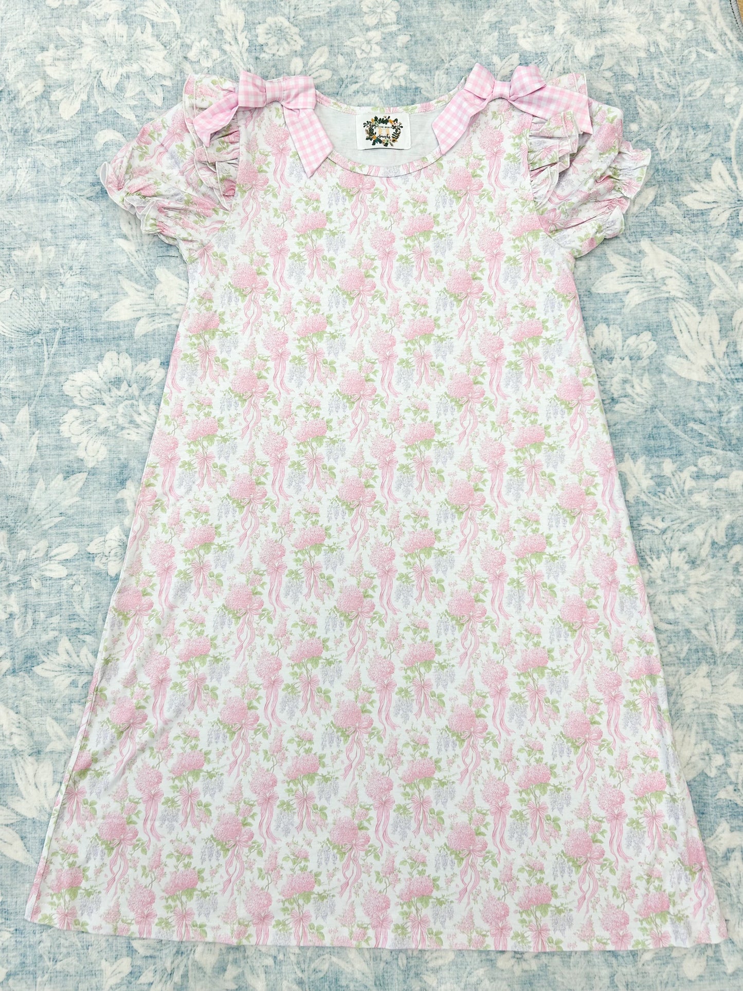 GIRLS OLIVIA HYDRANGEAS DRESS