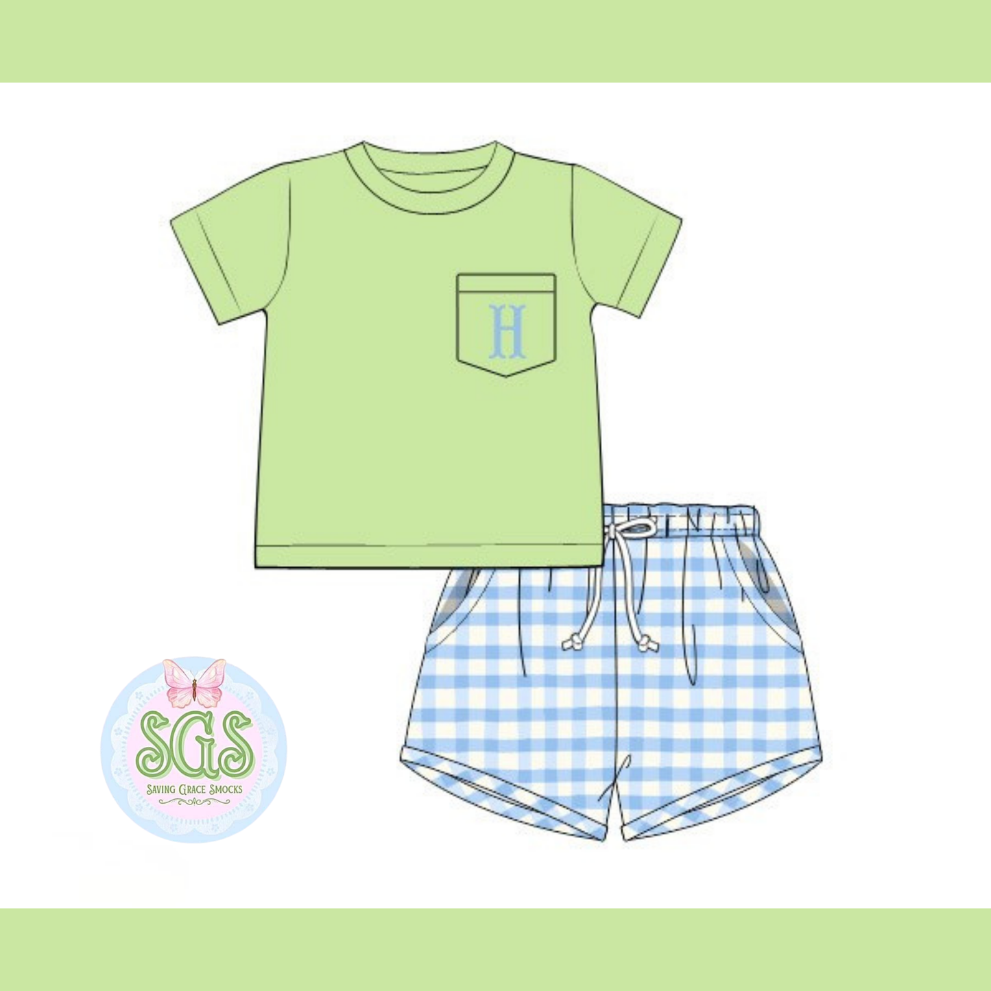 BOYS SWEETGRASS PATCHWORK SHORTIE SET