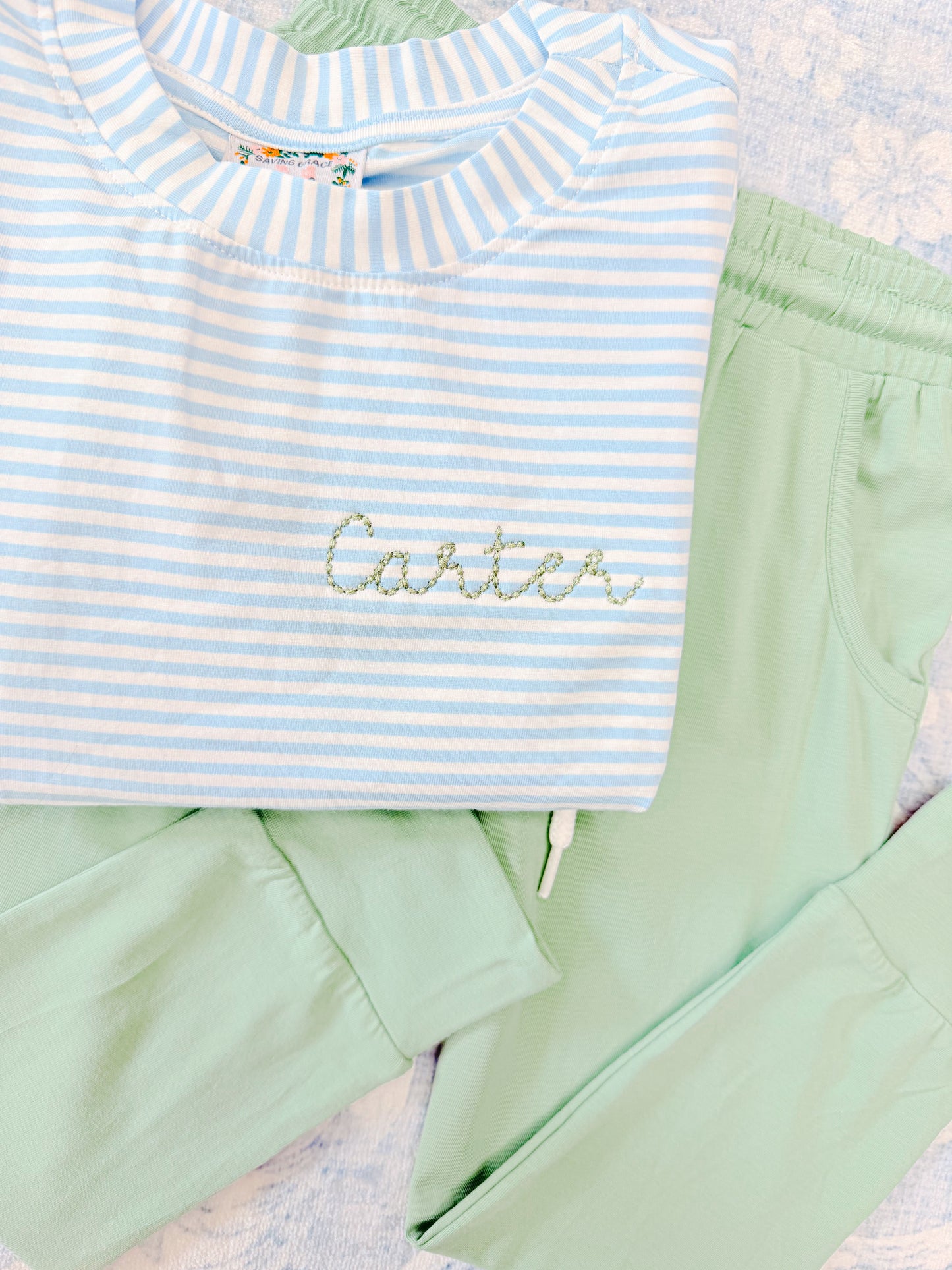 BLUE COZY KNIT PULLOVER