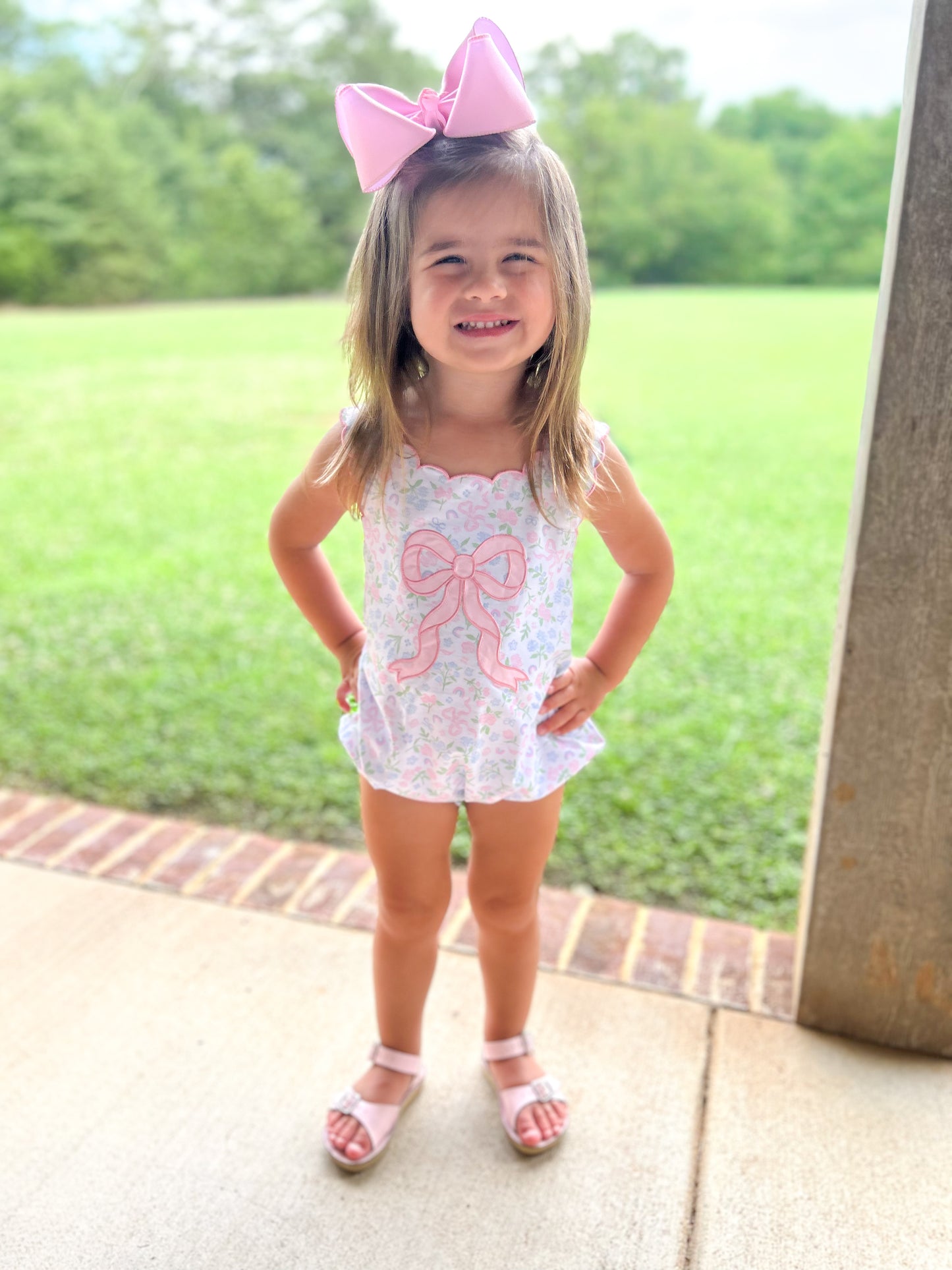 GIRLS SUTTON FLORAL BOW BUBBLE