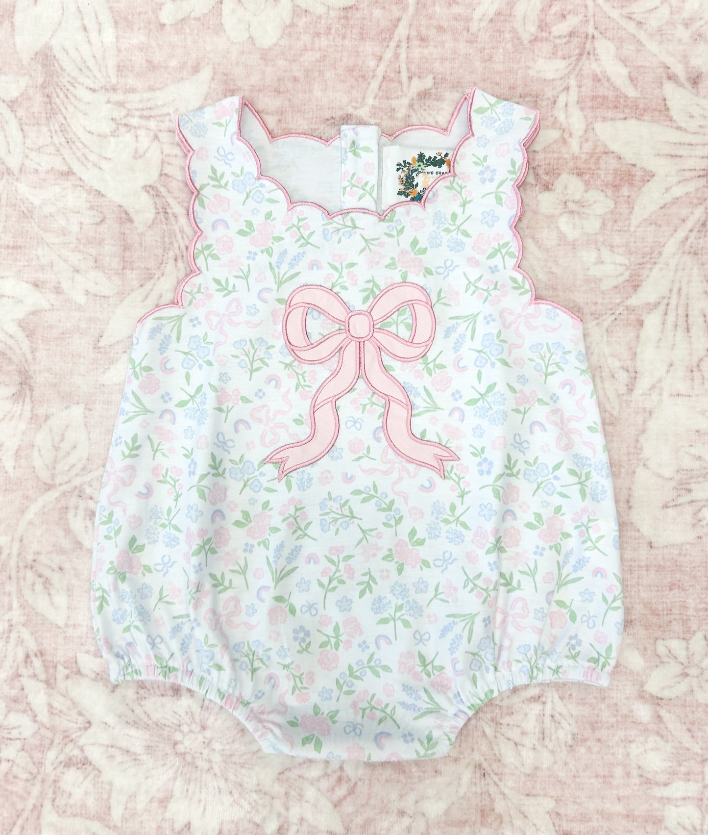 GIRLS SUTTON FLORAL BOW BUBBLE