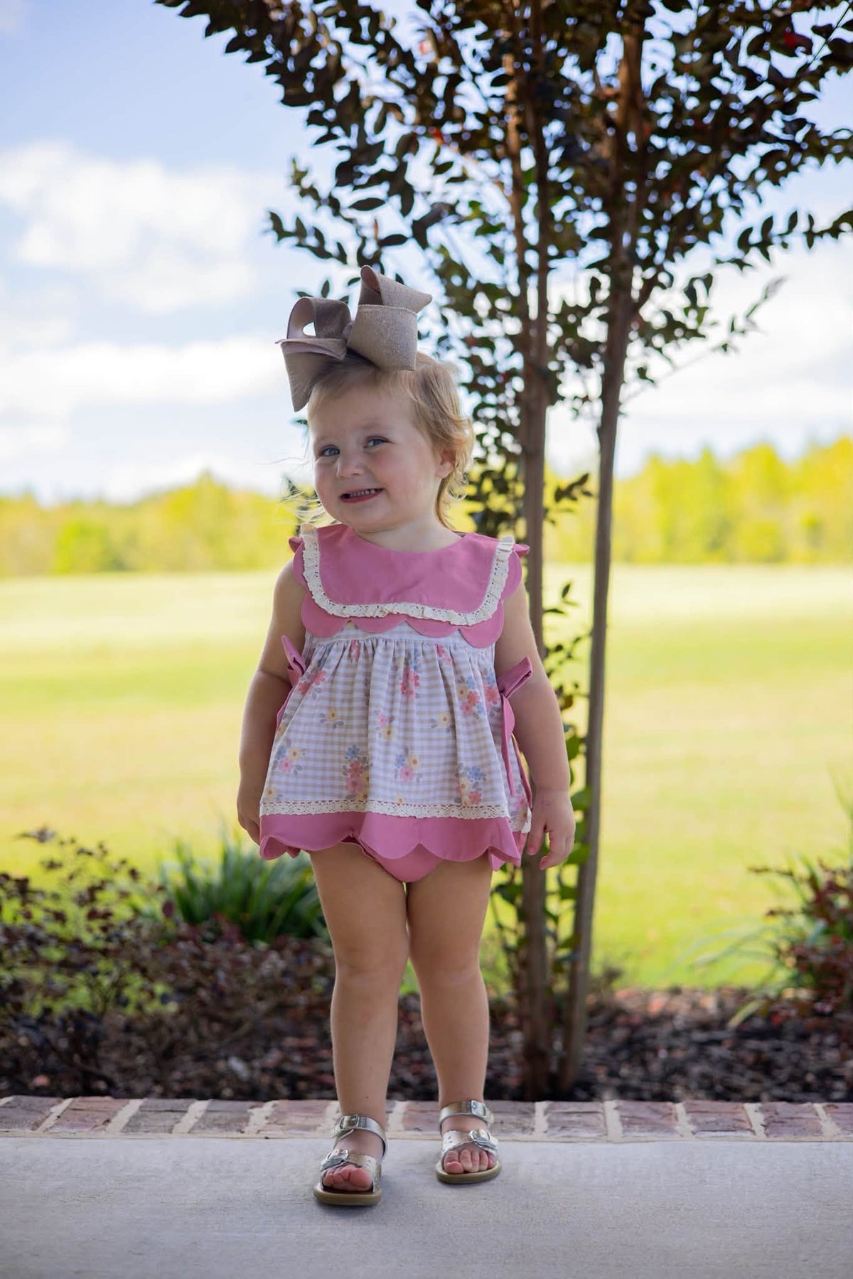 VINTAGE PETALS GIRL BLOOMER SET