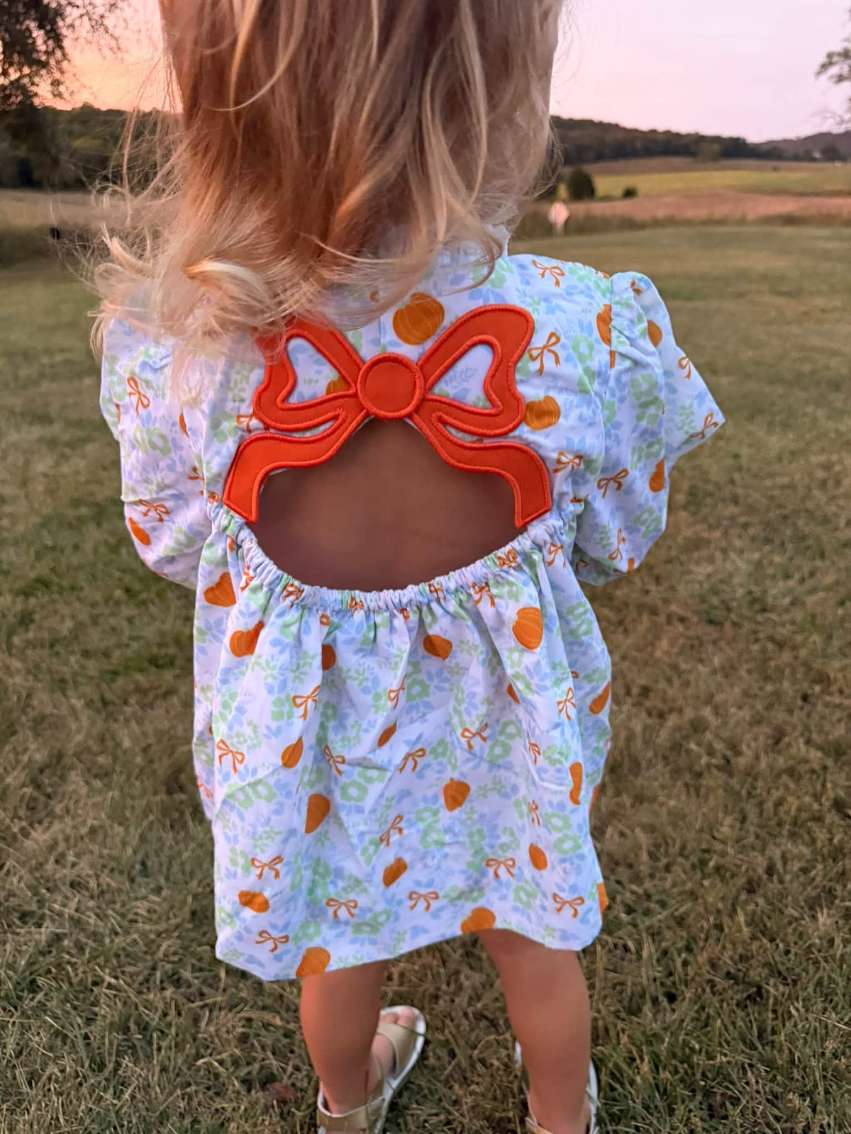 GIRL PUMPKINS & PEARLS BLOOMER SET