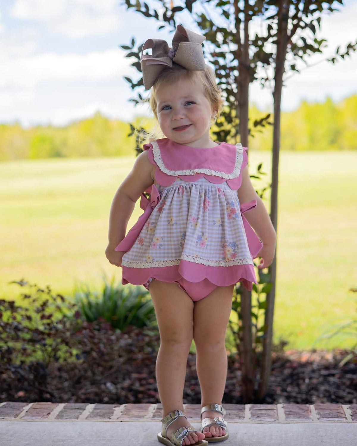 VINTAGE PETALS GIRL BLOOMER SET