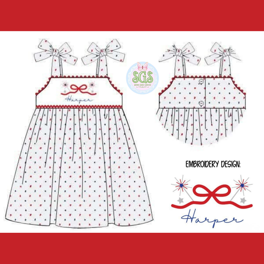 GIRLS LITTLE MISS LIBERTY DRESS