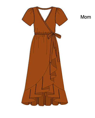 RUST FALL FAMILY MOM DRESS