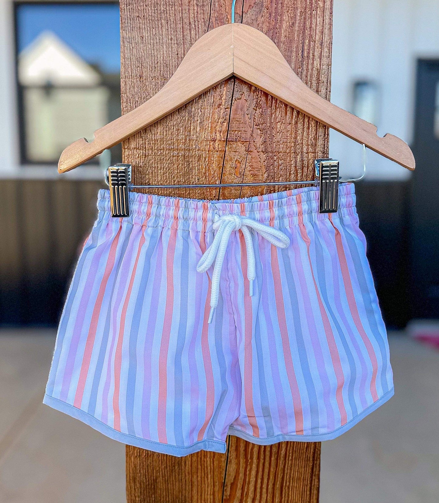 BOHO STRIPES SWIM TRUNKS