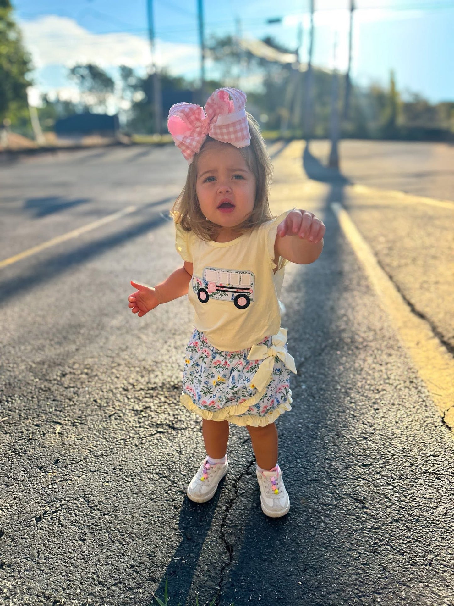 WHEELS ON THE BUS GIRL SKORT SET