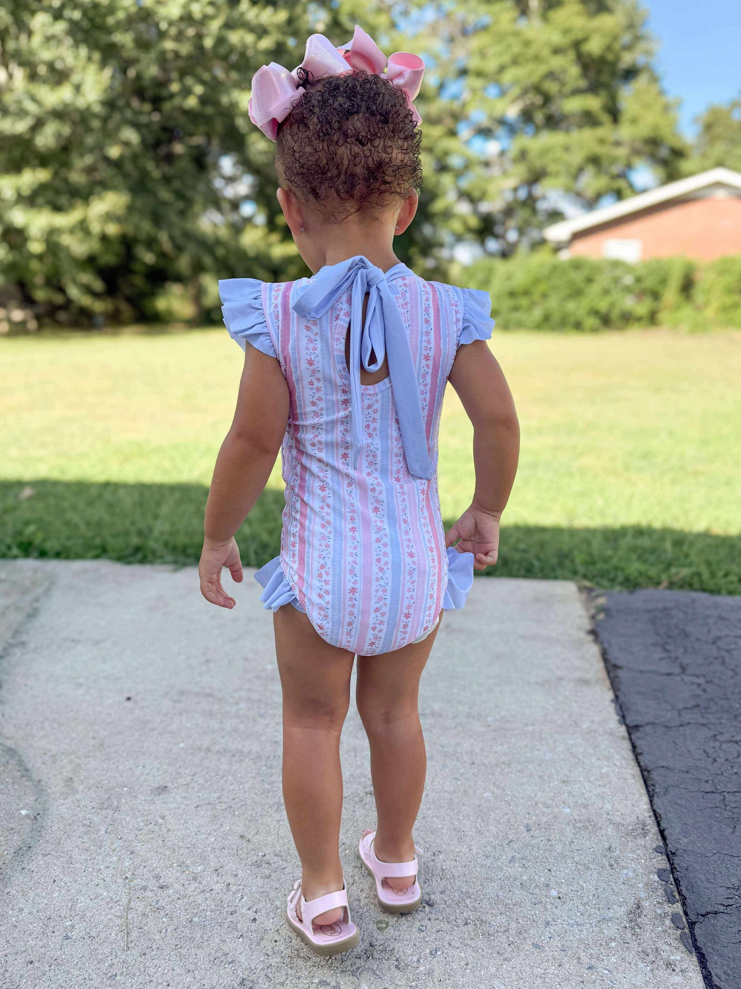 SUMMER STRIPED SWIM GIRL 1PC