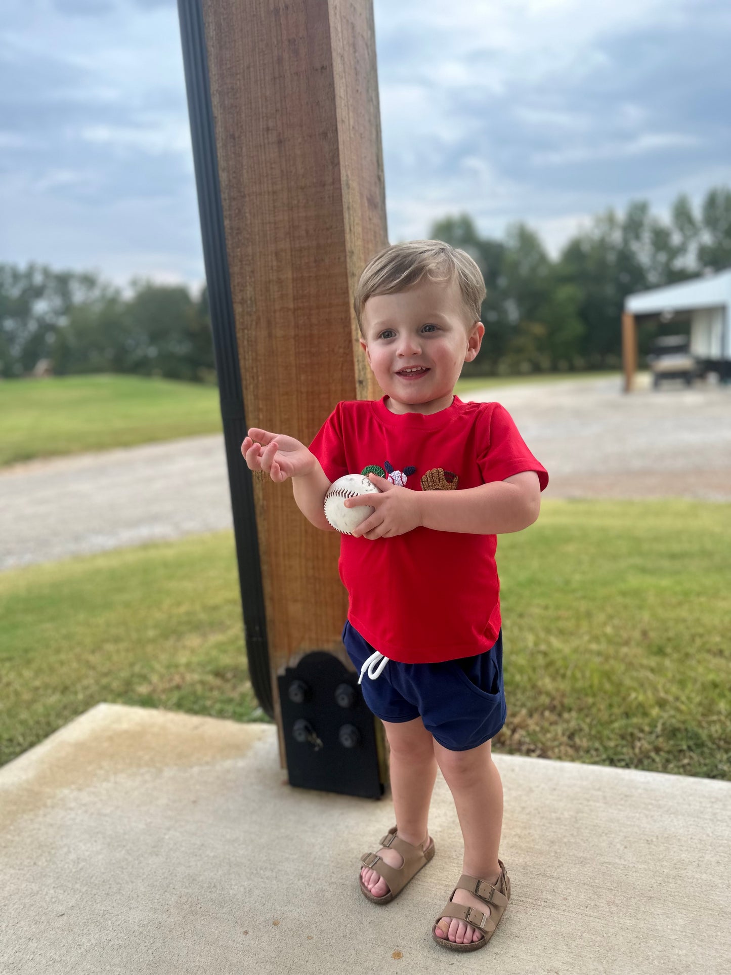 BOY NAVY KNIT SHORTIES