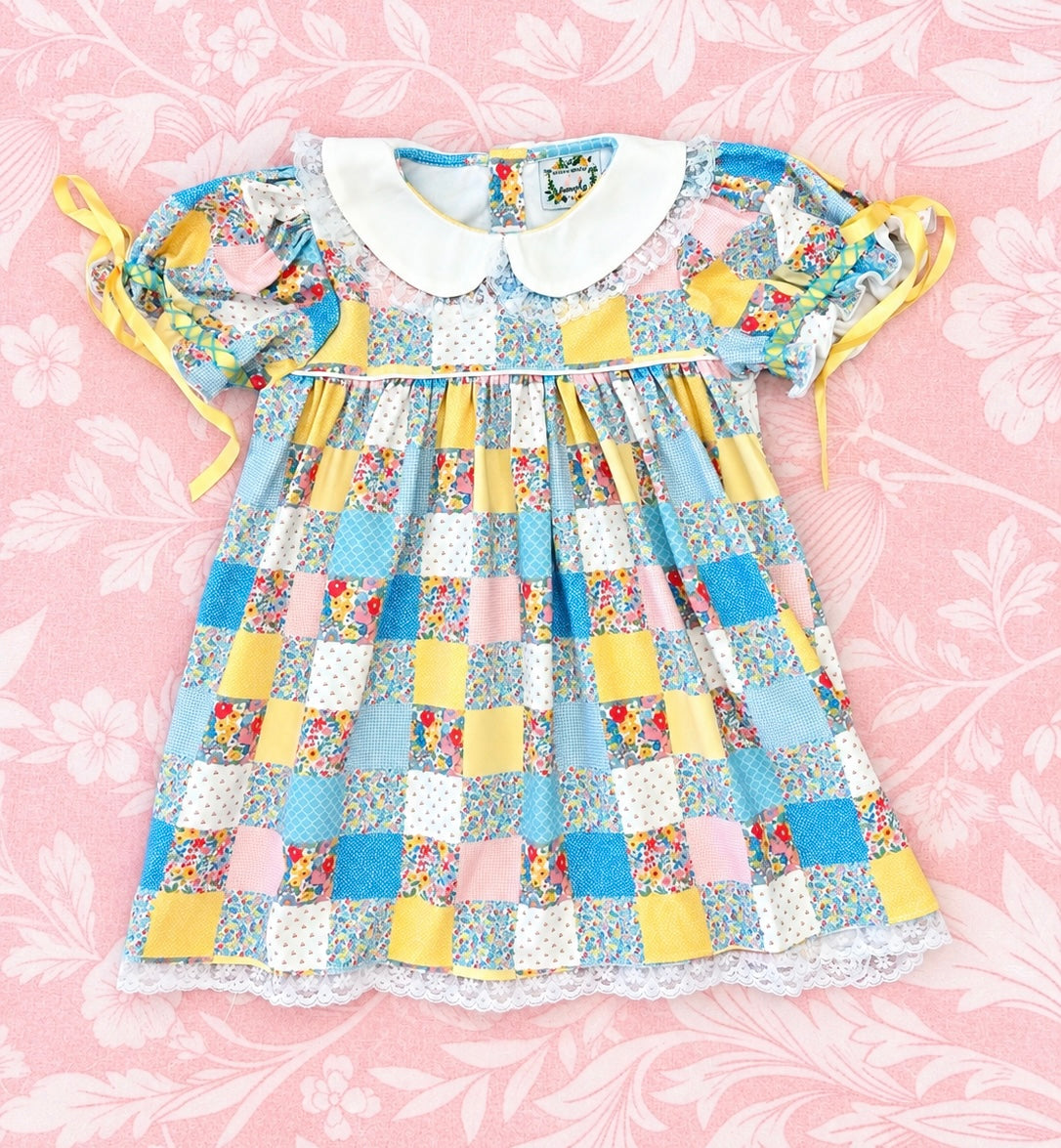 FALL PATCHWORK GIRL DRESS
